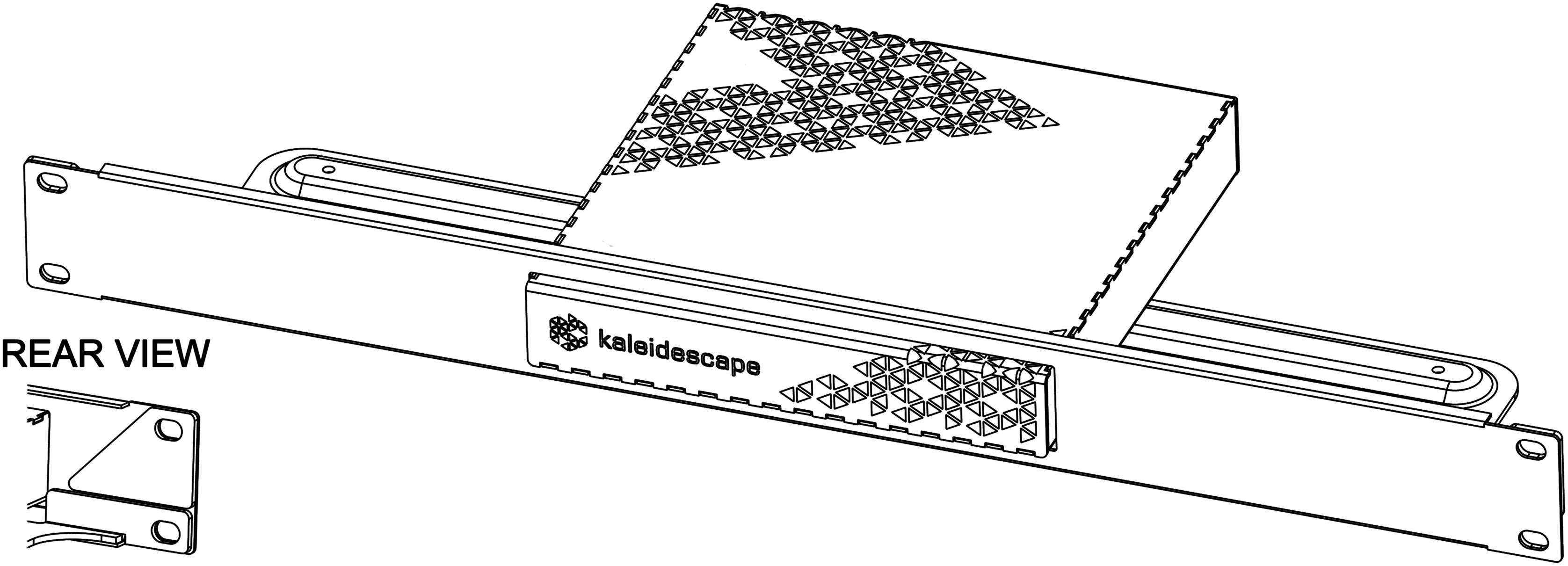 Strato M with rack front panel installed