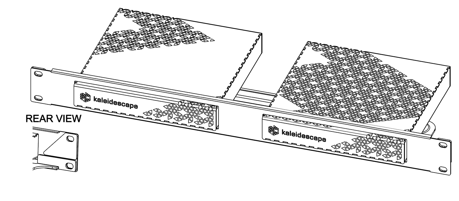 Strato E and Mini Terra Prime with rackshelf front bracket installed
