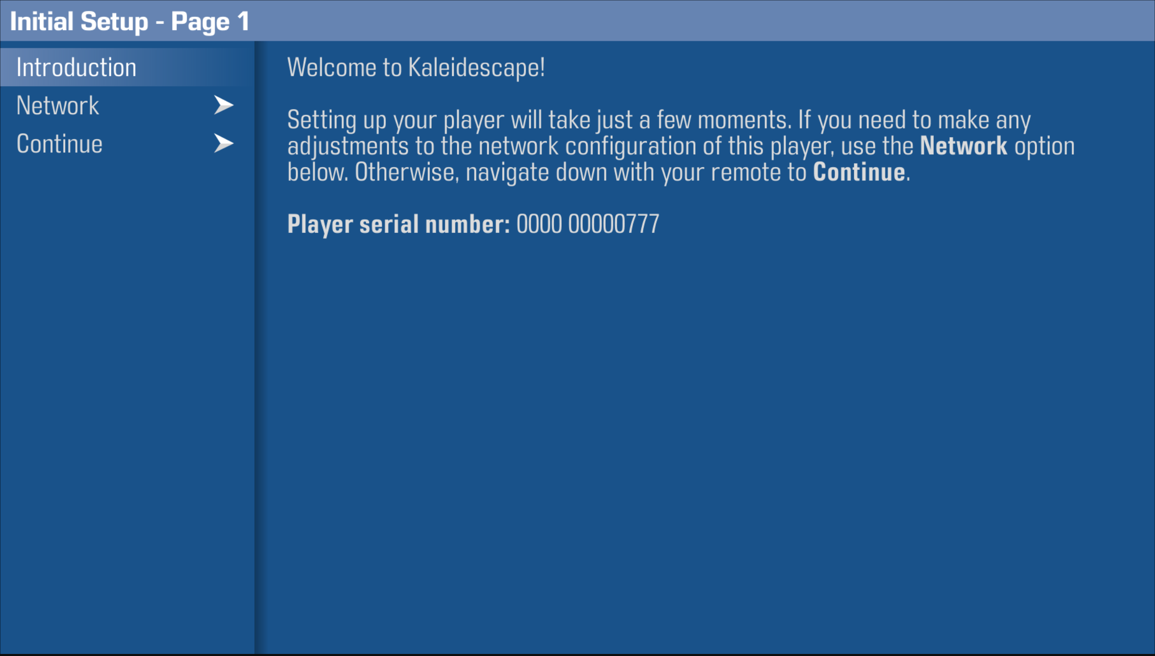 Strato E initial setup - page 1