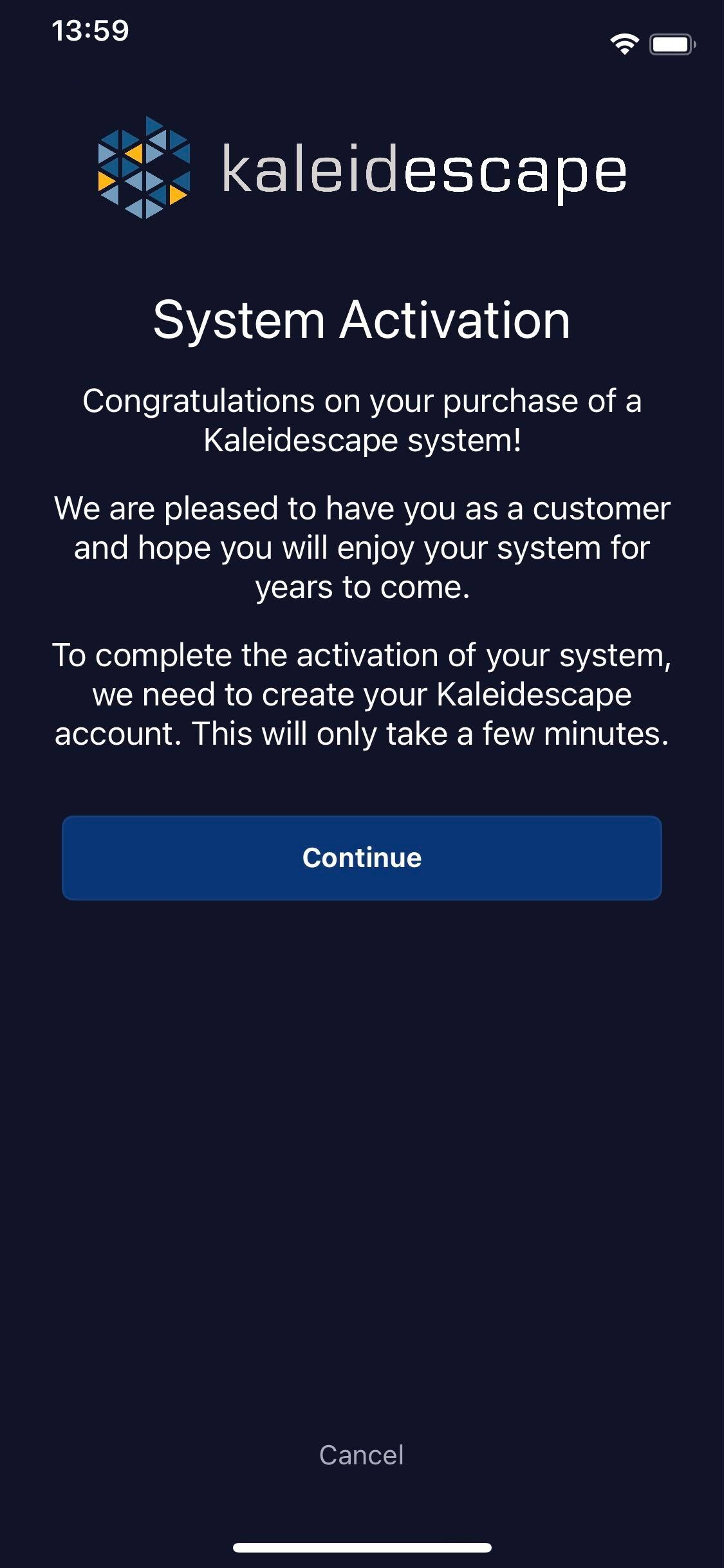 Mobile activation start