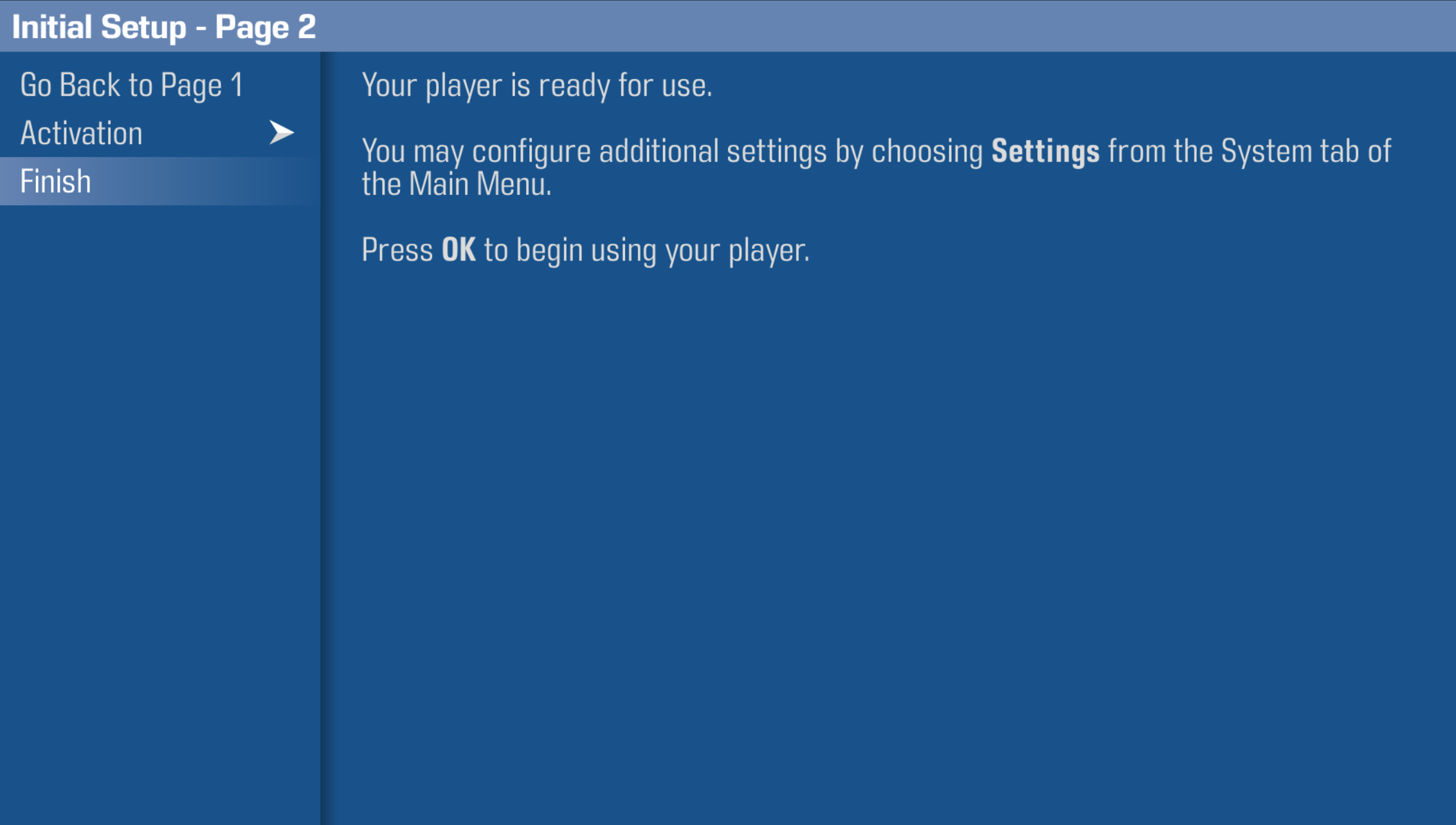 Strato E activation - finish