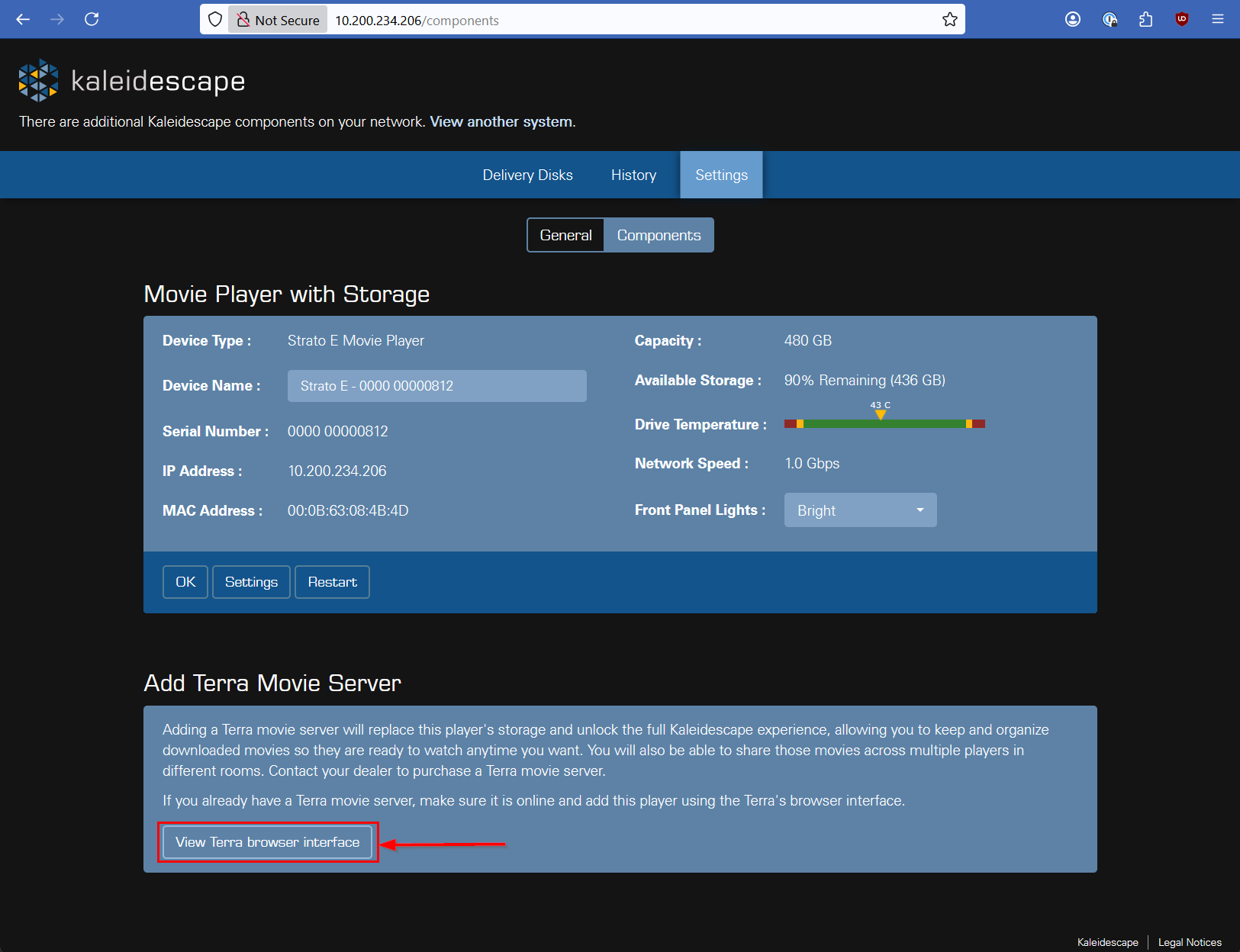 Strato E BI components - view Terra