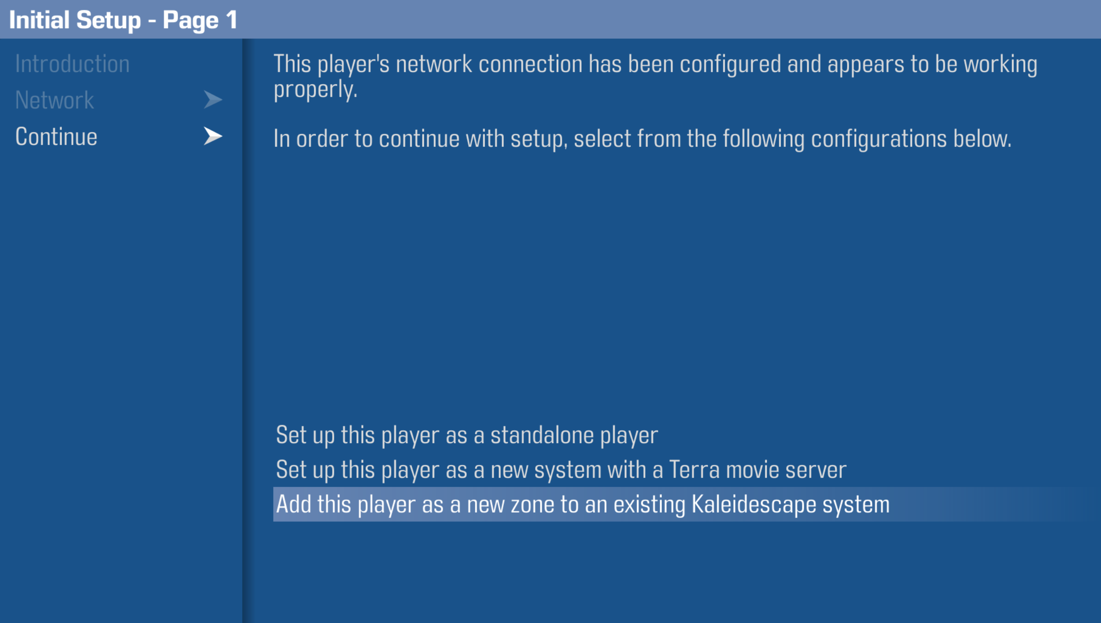 Strato E setup - add player as zone